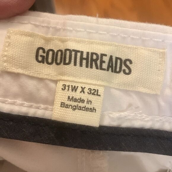 Goodthreads 32/36 straight leg white/very light cream chino pants - Picture 4 of 11